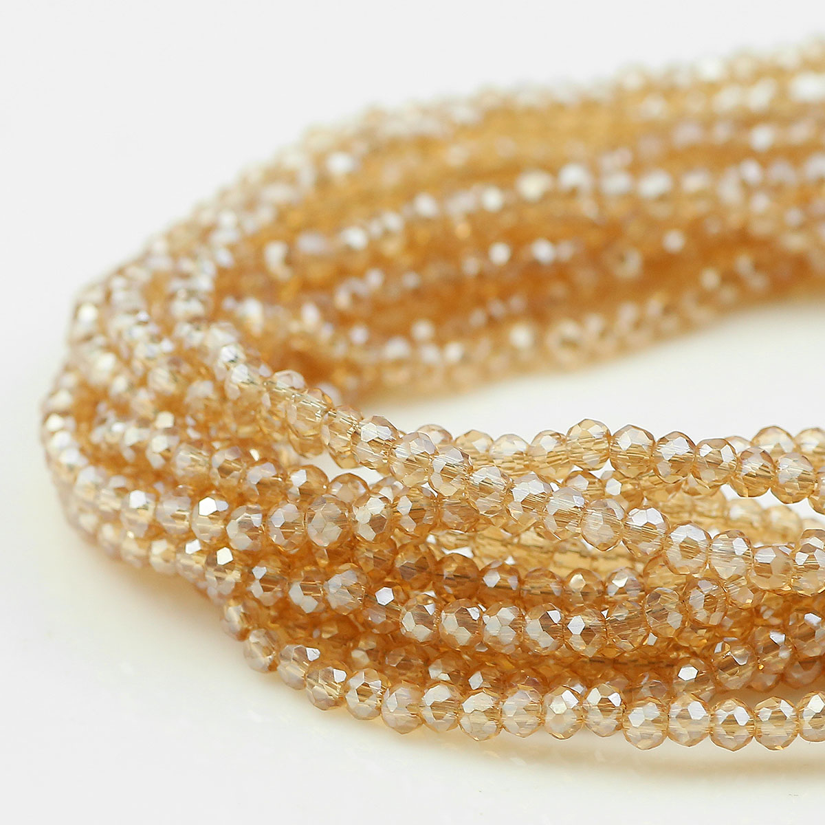 Glass Seed Beads 2Mm Jewelry Making - WLYeeS cuentas redondas planas de champán
