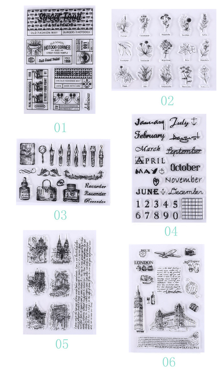 Clear Silicone Stamps For Card Making - 1 Sello Transparente de Silicona, Sello