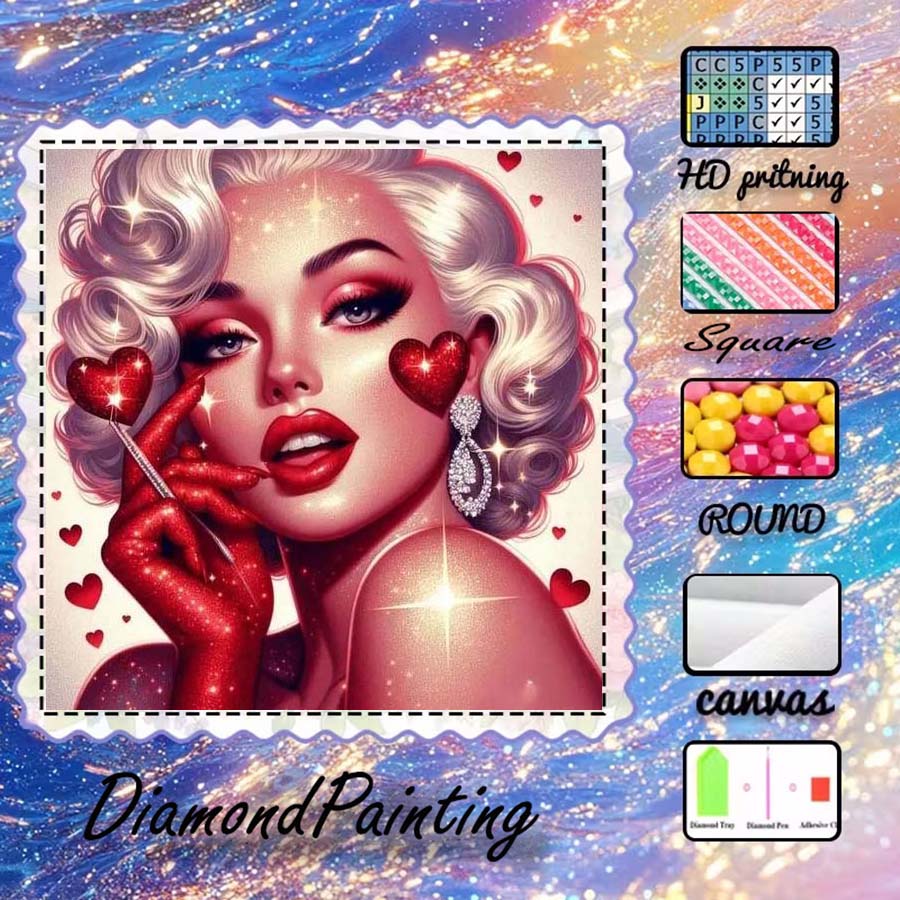 5D Diamond Painting Kit Full Drill - 1 pieza de tela flocada 5D