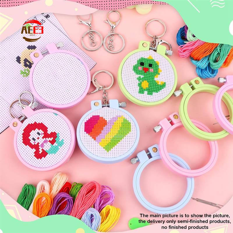 Cross Stitch Stamped Kits Beginners - AEE3-6Pcs Kits de punto de cruz