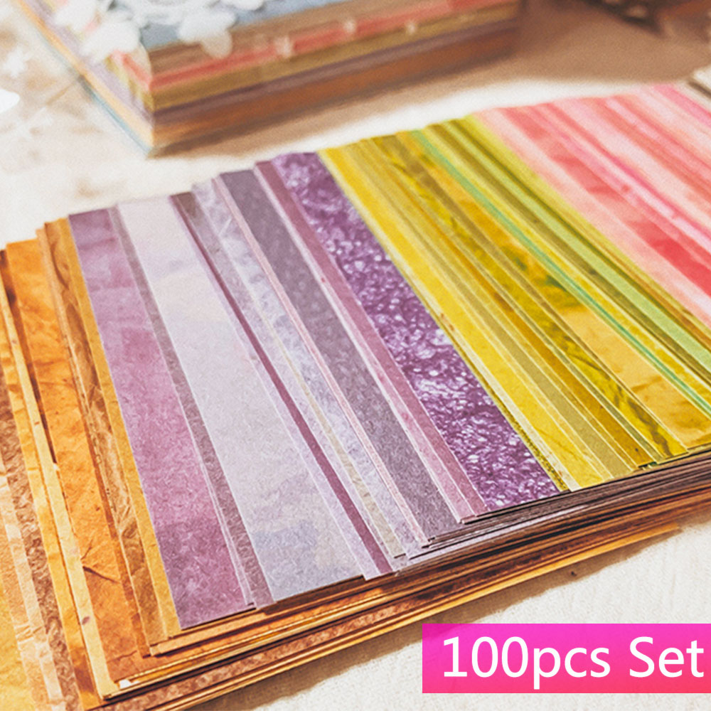 Vintage Junk Journal Scrapbooking Paper - 100 Uds. Fondo de textura colorida