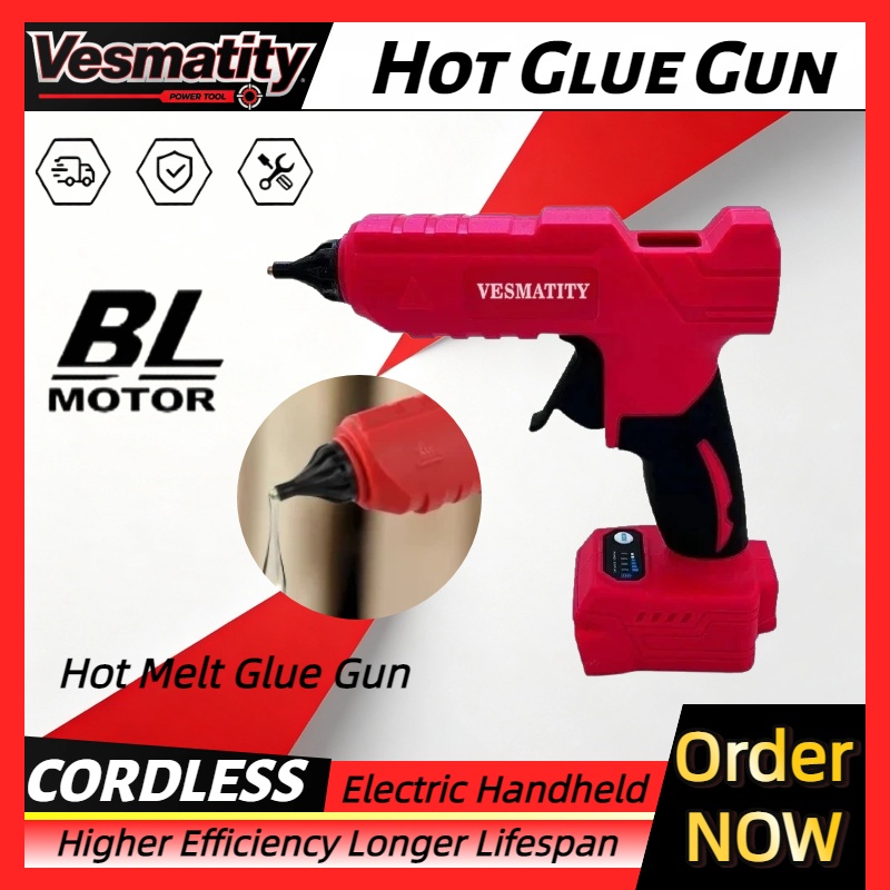 Hot Melt Glue Gun Cordless - Pistola de pegamento termofusible eléctrica inalámbrica,