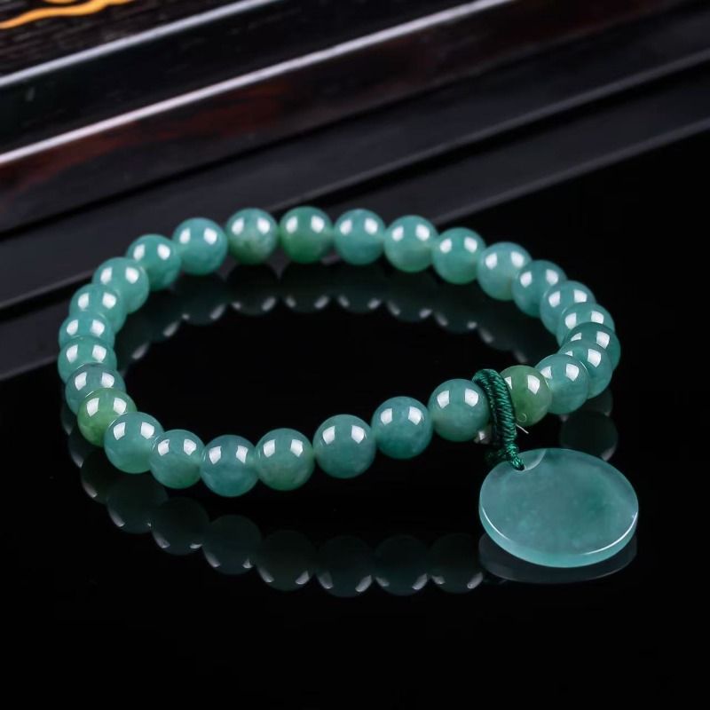 Beading - Pulsera de Jadeíta Natural Azul Agua