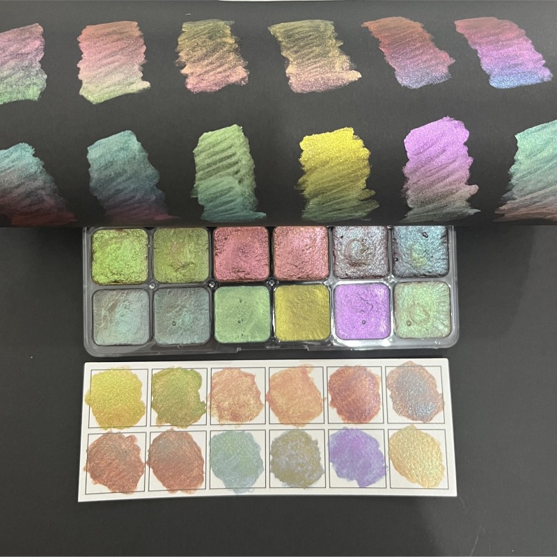 Watercolor Paint Set Solid Pigment - Pintura Acuarela Sólida Camaleón, Pigmento Acuarela