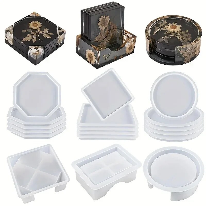 Silicone Epoxy Resin Molds Set - El juego de moldes de resina