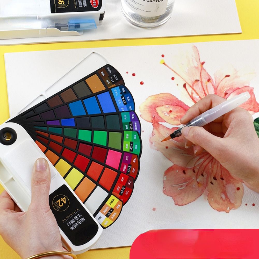 Watercolor Paint Set Solid Pigment - Set de Pintura de Acuarela Plegable