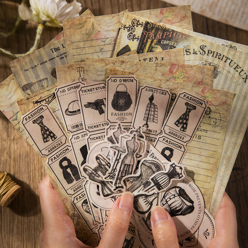 Pegatinas Vintage de 60 piezas - Vintage Junk Journal Scrapbooking Paper reseña y precio