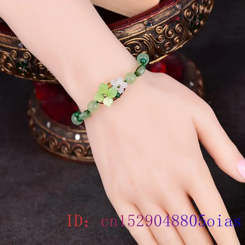 Pulsera de flor de Jade verde  - Beading reseña y precio