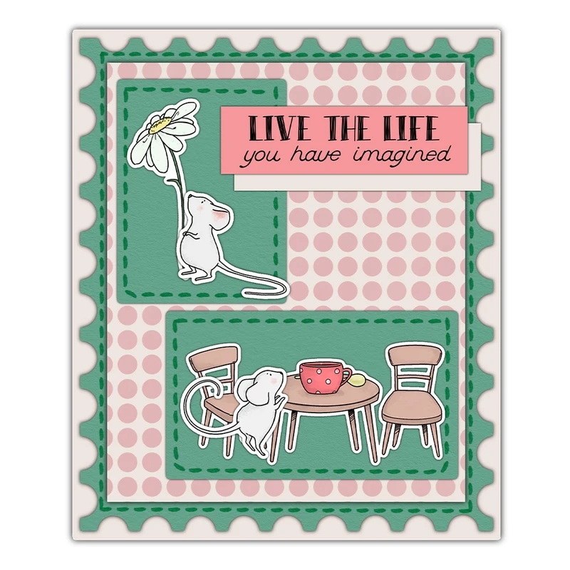 Suncraft Little Mouse & Kitche - Clear Silicone Stamps For Card Making reseña y precio