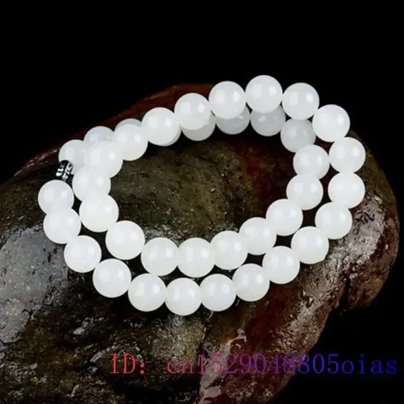 Collar de cuentas de Jade blan - Beading reseña y precio