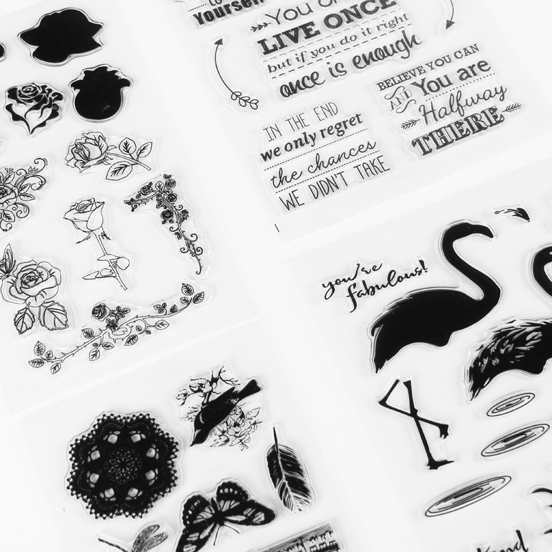 1 Sello Transparente de Silico - Clear Silicone Stamps For Card Making reseña y precio