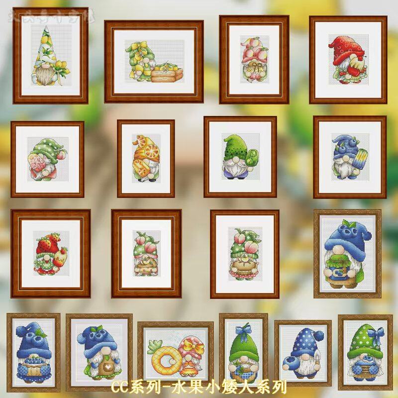 【Serie CC - Serie Enanos Fruta - Cross Stitch Stamped Kits Beginners reseña y precio