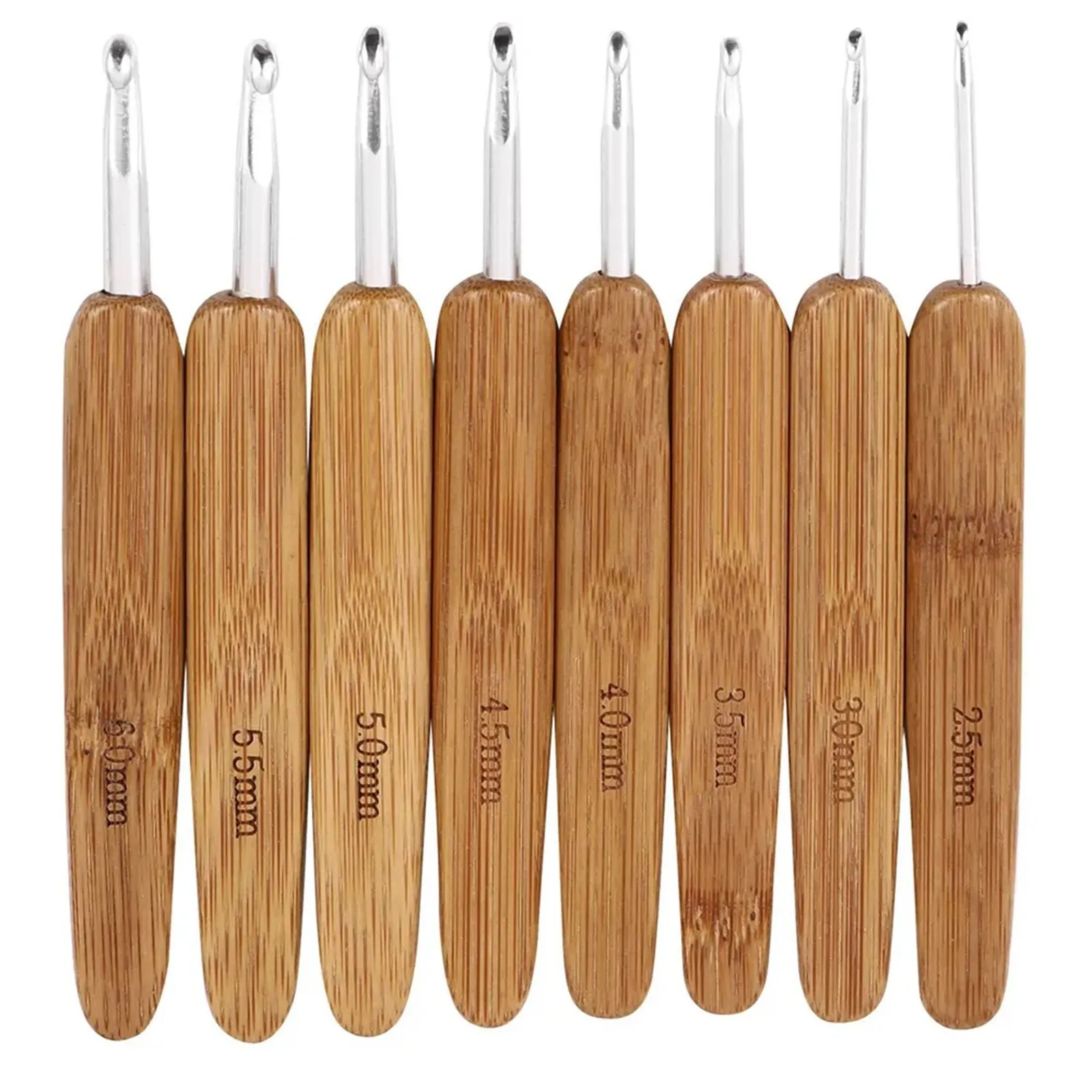 Juego de ganchos de ganchillo  - Wooden Crochet Hooks Ergonomic Handle reseña y precio