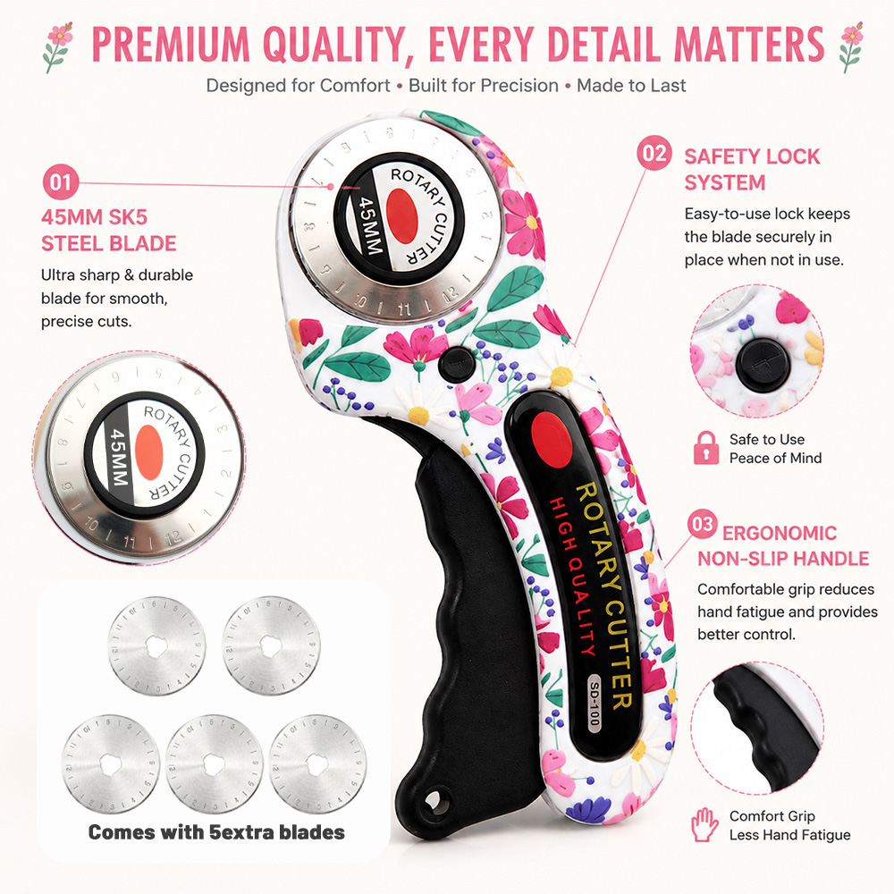 Cortador Rotatorio de 45 mm pa - Rotary Cutter For Fabric 45Mm reseña y precio
