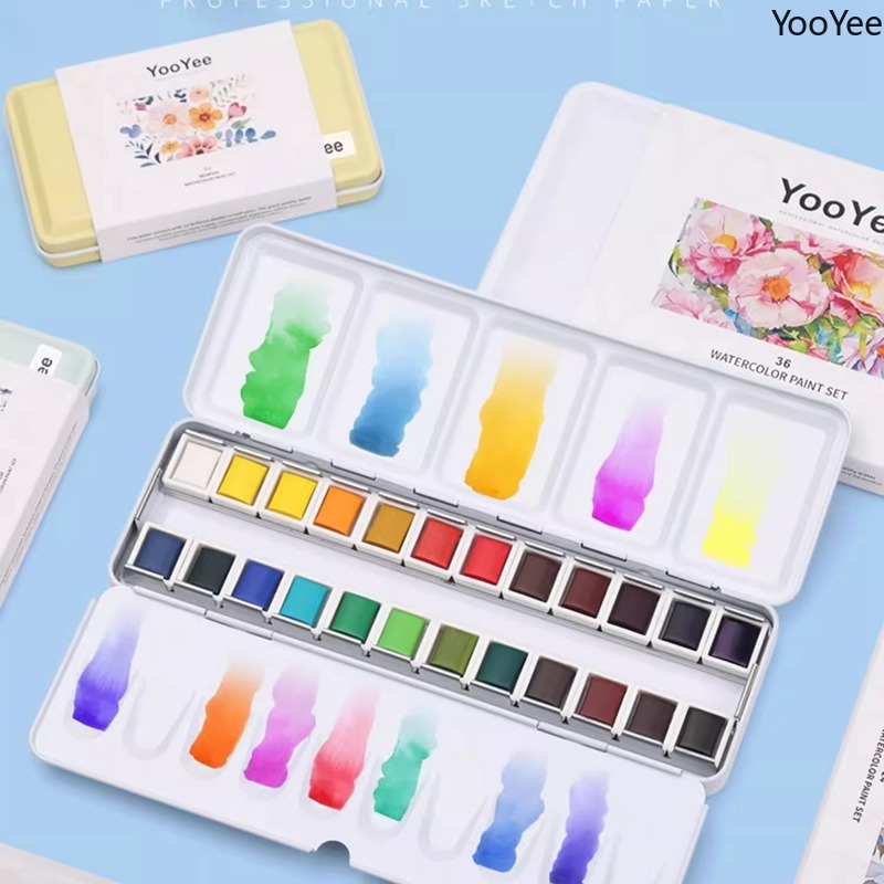 YooYee-Juego de pinturas de ac - Watercolor Paint Set Solid Pigment reseña y precio