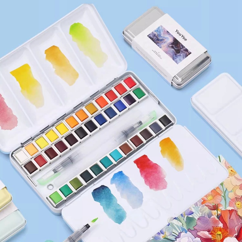 YooYee-Juego de pinturas de ac - Watercolor Paint Set Solid Pigment reseña y precio