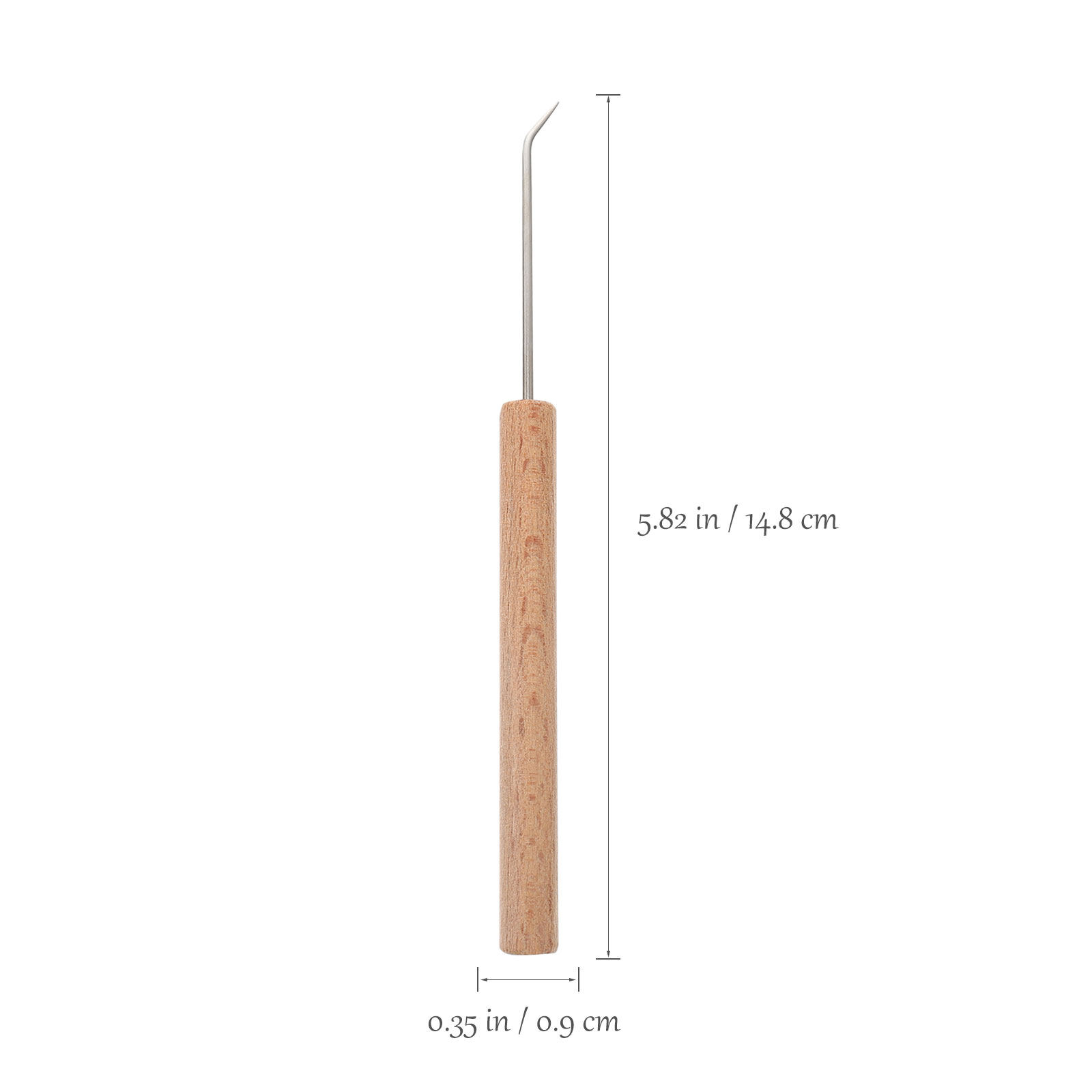 1 unidad de ganchos de ganchil - Wooden Crochet Hooks Ergonomic Handle reseña y precio